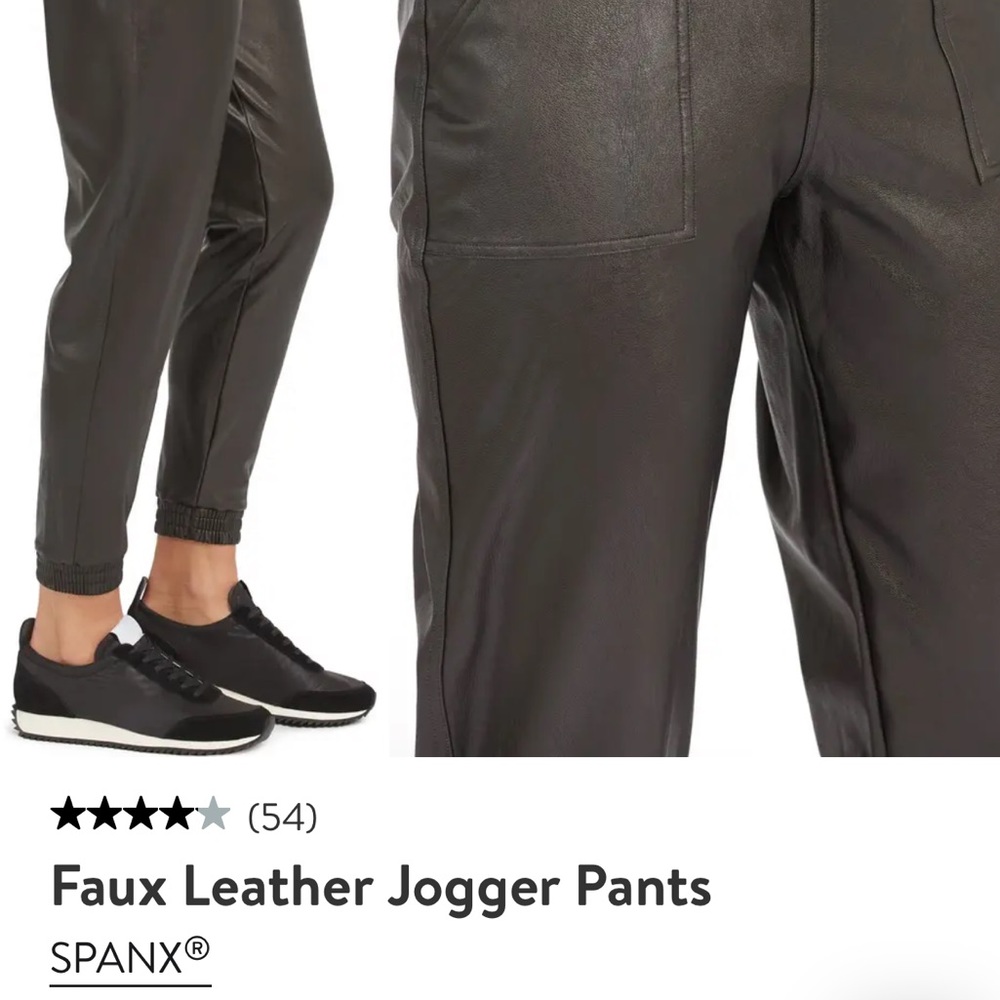 Spanx Faux Leather Jogging Pants